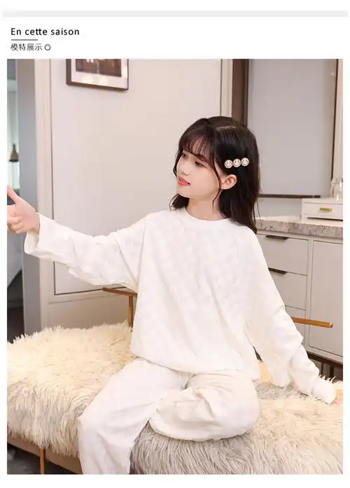 儿童睡衣女童2023春秋季新款长袖薄款中大童可爱洋气小女孩家居服