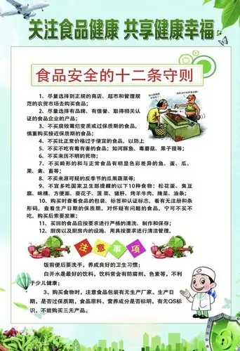 四,食品安全 食物中毒事件时有发生,一定要注意饮食安全,防止病从口入