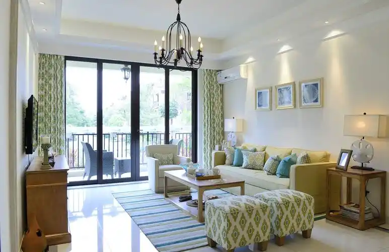 美式风格二室一厅装修效果图片106平米装修样板间