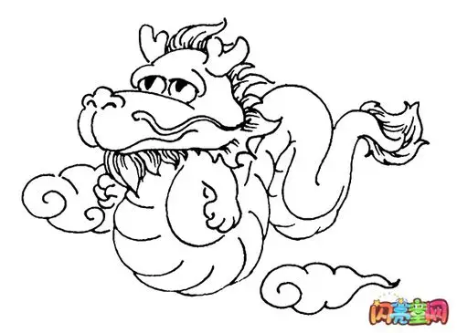 可爱的龙的简笔画图片海龙王发武器