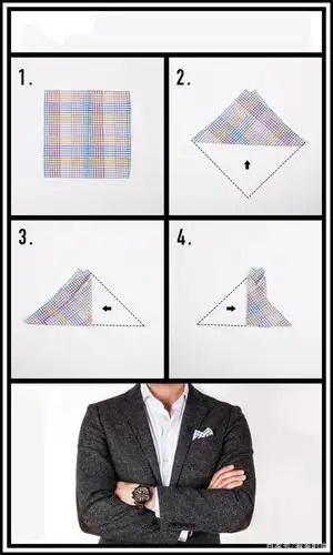 魅力无穷的男士口袋方巾,10款折叠方法轻松提升品位和气质