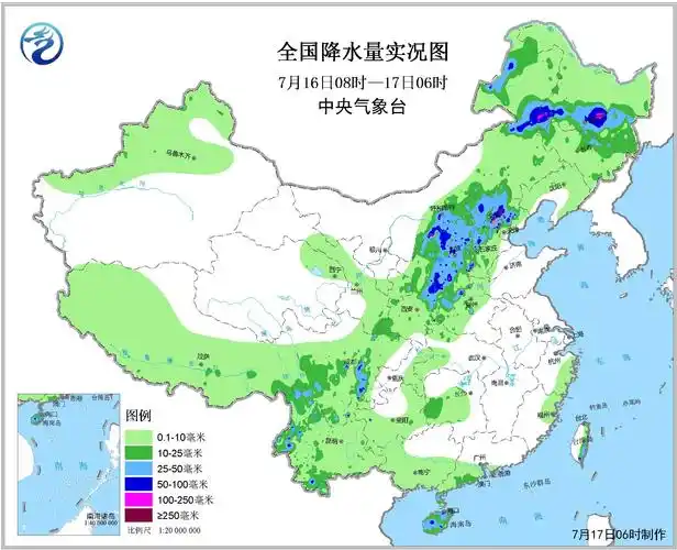 全国降水量实况.