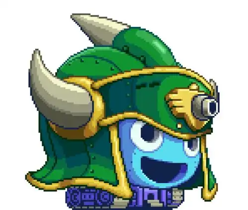 勇者斗恶龙火箭史莱姆像素画网格画图案