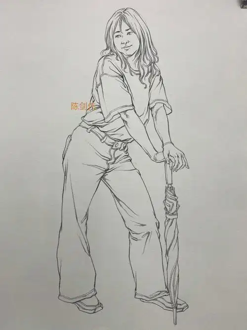 人物线描速写步骤