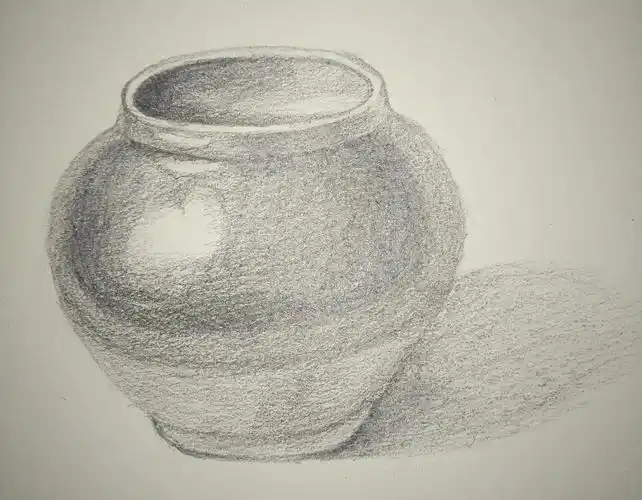 罐子绘画过程图