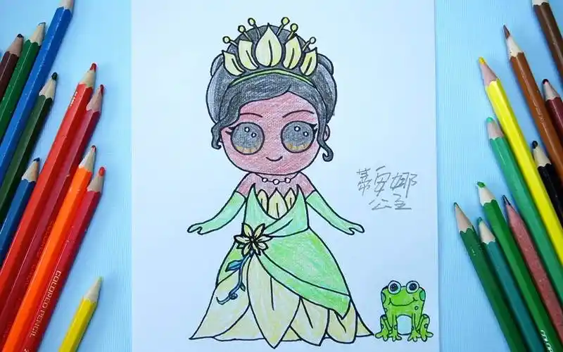 最新关于青蛙王子的简笔画 格林童话青蛙王子简笔画