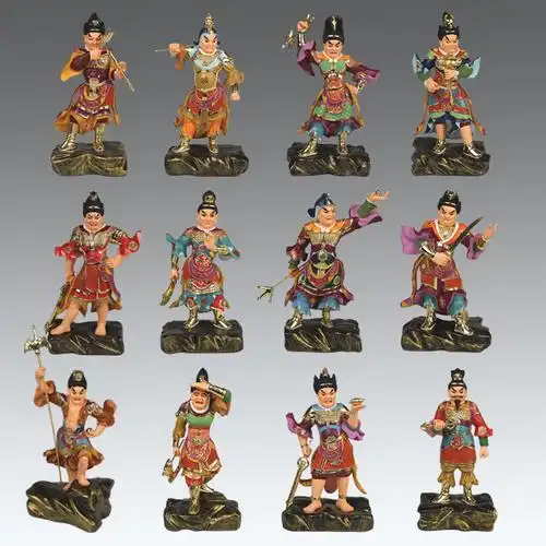 古道斋包邮树脂佛教用品药叉药师佛药师琉璃光如来十二神将