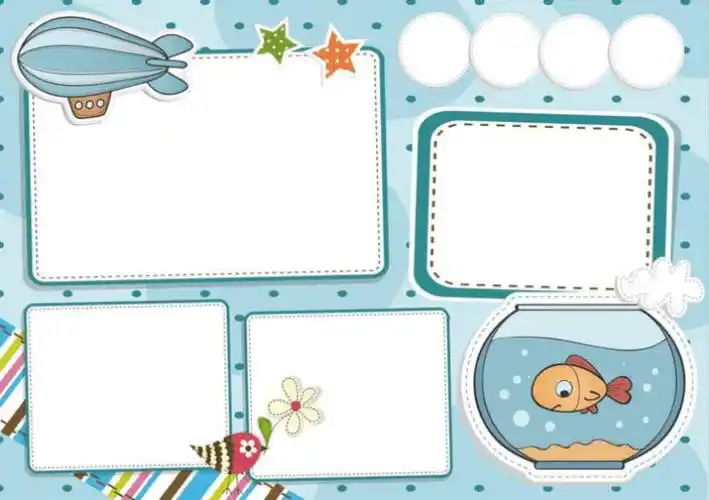 电子小报手抄报空白模板a4横排可编辑可打印