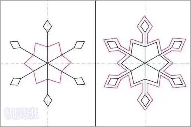 怎么教孩子画一朵雪花简笔画步骤图解