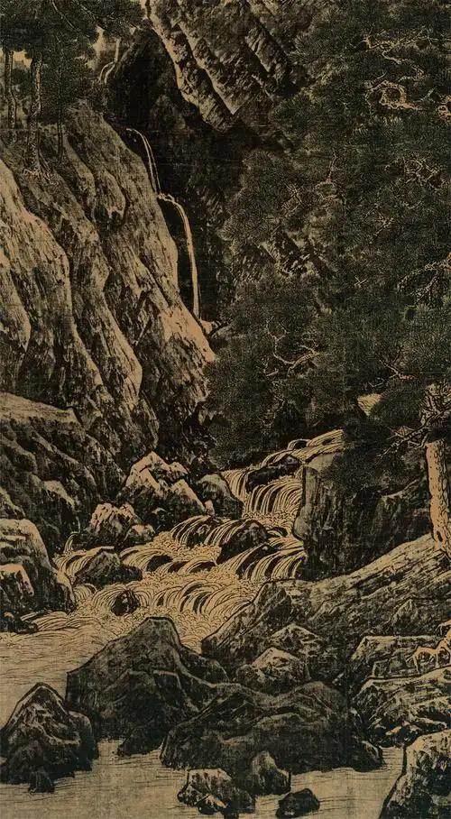 [官方正品]历代名画临摹大图范本 八宋·李唐《万壑松风图》-国画初学