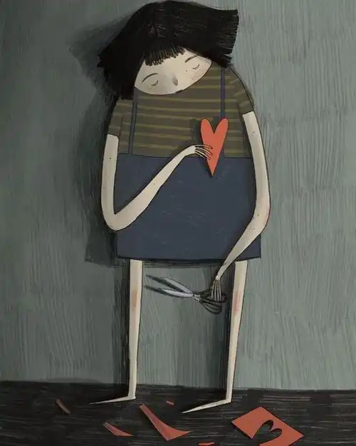 每日插画巨大的孤独但这种沉默抚摸着我陪伴着我