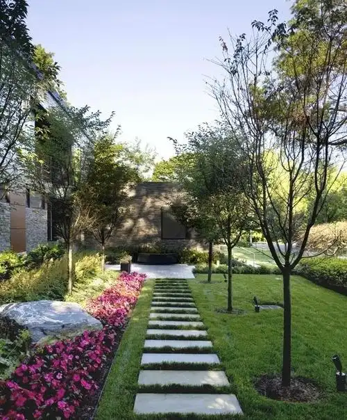 家装别墅庭院景观效果图