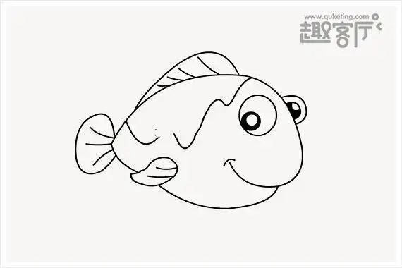 笔画步骤叶子的画法简笔画图鱼儿童绘画简笔画深海鱼的画法一步一步教