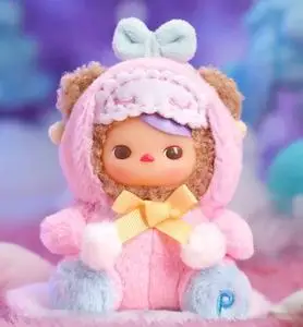 ppmt泡泡马特pucky小熊星球系列糖搪胶脸毛绒盲盒确认哈皮嗜睡熊