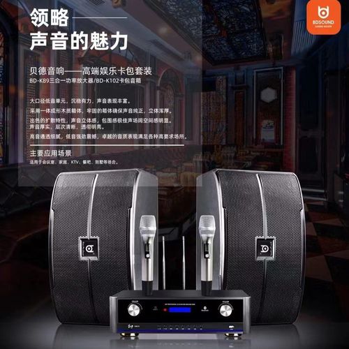 贝德k-102专业卡包音箱套装无线话筒蓝牙功放家庭影院家庭ktv套装