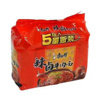 康师傅辣卤香牛肉面108克*5包