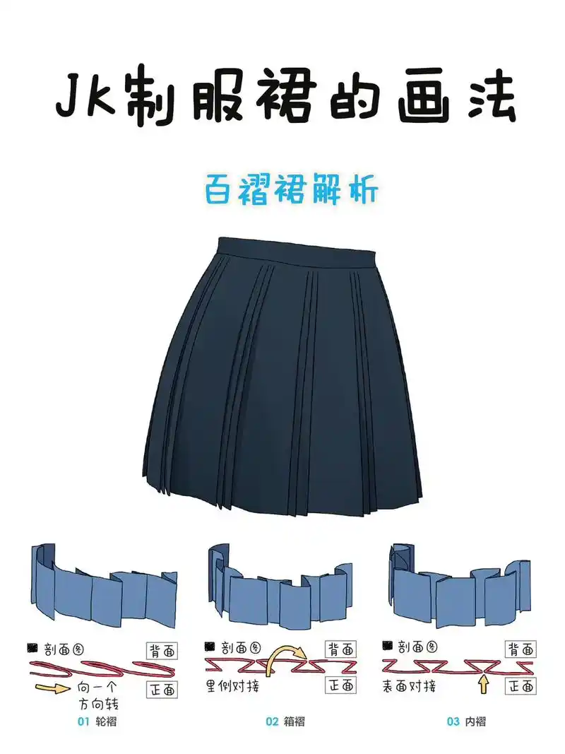 jk制服裙的画法.#画画 #绘画 #jk #手绘 #proc - 抖音