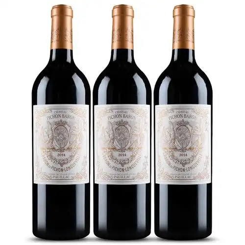 循环2014年碧尚男爵酒庄红葡萄酒750ml3瓶pichonbaron干红静态葡萄酒
