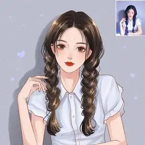 水彩漫画风e原创约稿手绘头像设计定制q版卡通人物真人照片转漫画