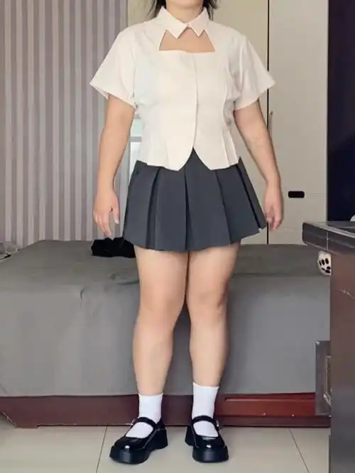 这什么心机小衬衫122斤粗腿真胖也能驾驭