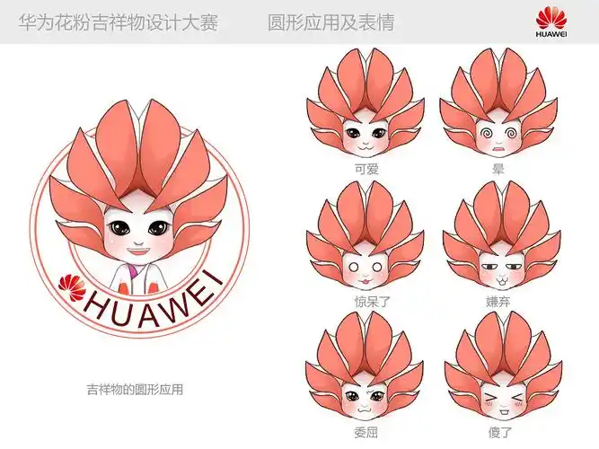 华为吉祥物设计——花仔