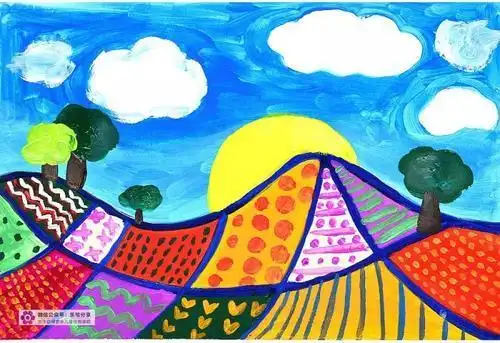 美丽的田野儿童简笔画小学一年级关于夏天的简笔画集田野插秧简笔画