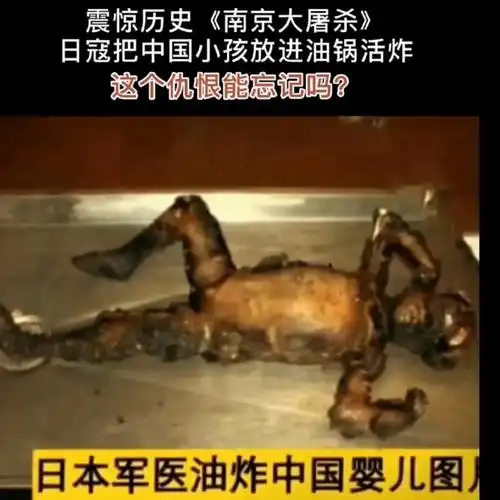 附日本军医油炸中国婴儿图.#铭记历史