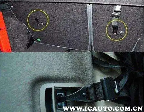 汽车知识普及加装儿童安全座椅接口latch接口安装图解