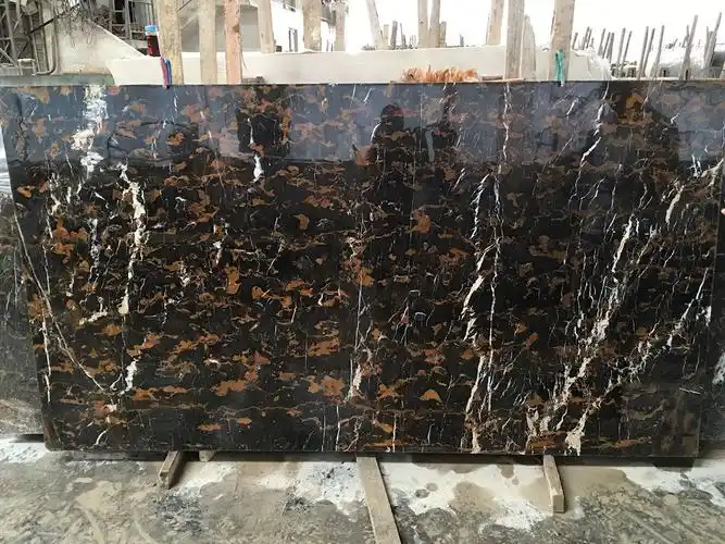 天然细花阿富汗黑金花大理石石材16mm厚板材