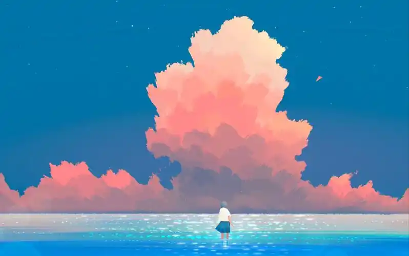 治愈系插画|抬头看