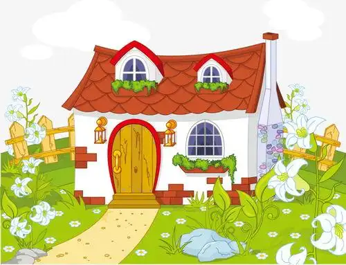 庭院简笔画 庭院简笔画彩色