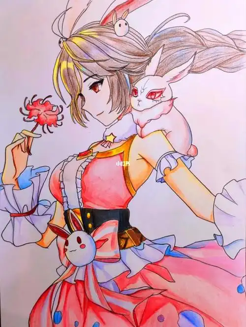 斗罗大陆三五唐三小舞彩铅手绘