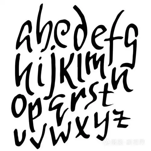 手写的粗字油墨字体.向量例证