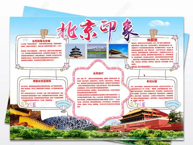 北京旅游我爱家乡北京地理手抄报电子小报