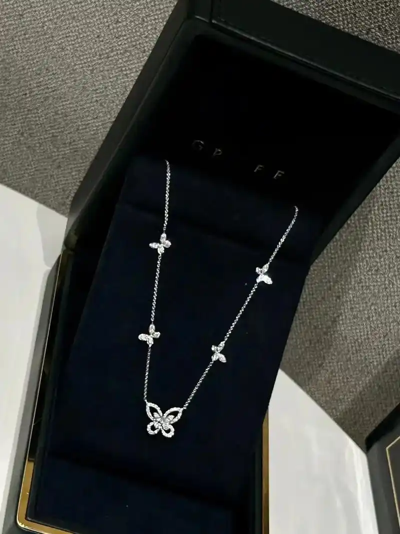 格拉夫.稀缺款!graff 格拉芙 幻影蝴蝶白金满钻项链!五 - 抖音