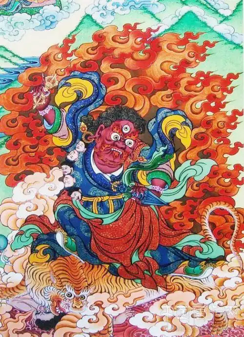 莲师八相--忿怒金刚上师 忿怒金刚,藏音"多杰卓勒"是莲花生大师的忿怒