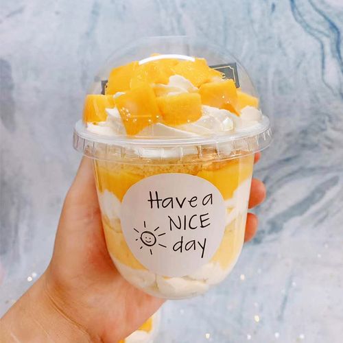 网红波波杯草莓塔360ml抱抱杯u型杯奥利奥水果蛋糕啵啵奶茶饮品杯