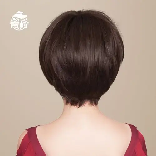 青柠假发真人发全手织女短bobo波波头经典沙宣出口工艺日韩明星
