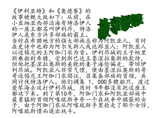 荷马史诗的内容ppt课件ppt