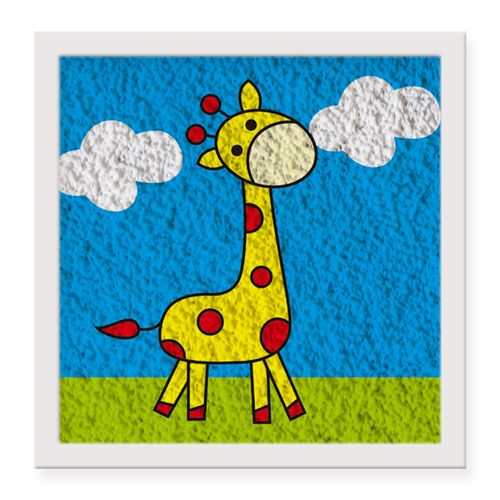 儿童纸浆画diy手工制作材料包装饰填色纸浆泥画手绘彩泥画立体画