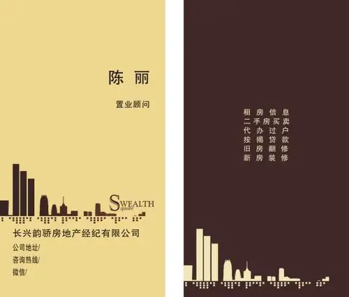 房地产名片设计模版