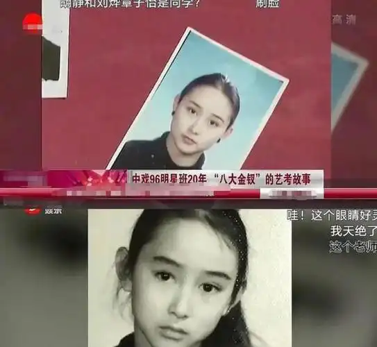 胡静小时候太美了吧脸超级小像个混血儿把章子怡衬得很不起眼