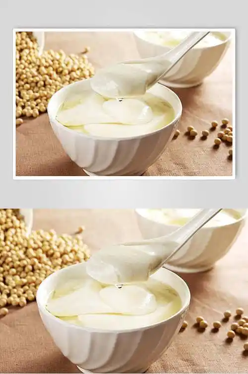 下载鸡丝豆腐脑立即下载白色豆腐脑高清图片营养早餐豆腐脑配油条海报