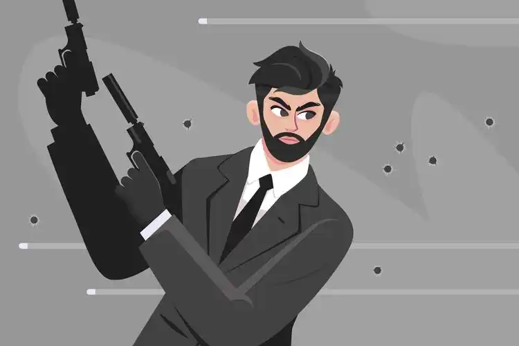 拿着双枪的男子插图0