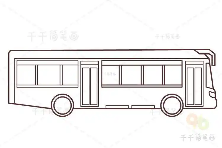 公共汽车简笔画素材如何简易公共汽车简笔画公共汽车简笔画画法