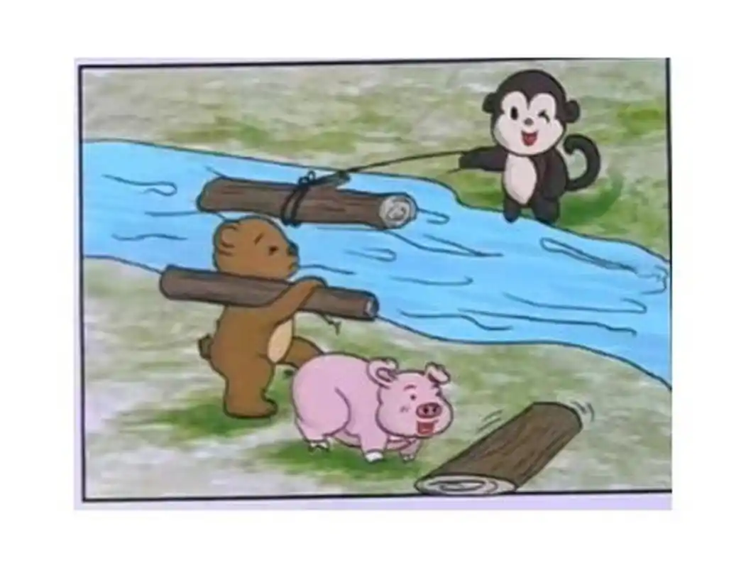 看图写画(二十八) 看图写话    聪明的小猴子 	 示例:(261字) 	 一天