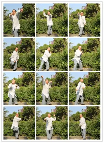 少林拳法刚猛有力,气势逼人.