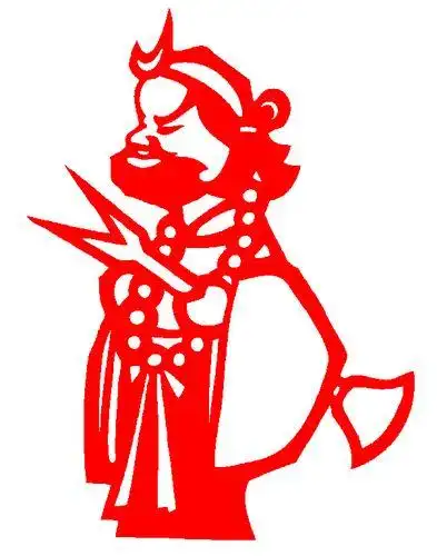 西游记人物剪纸矢量图