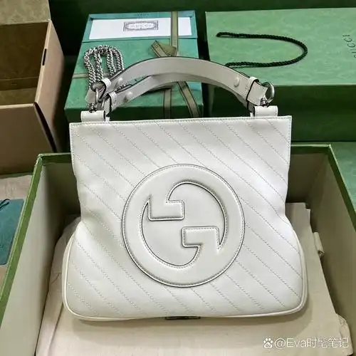 gucci blondie系列小号托特包 配全套原厂绿盒包装 	 gucci blondie