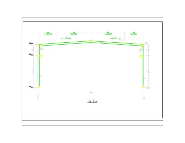 某地22米单跨单层轻型门式钢架厂房施工图